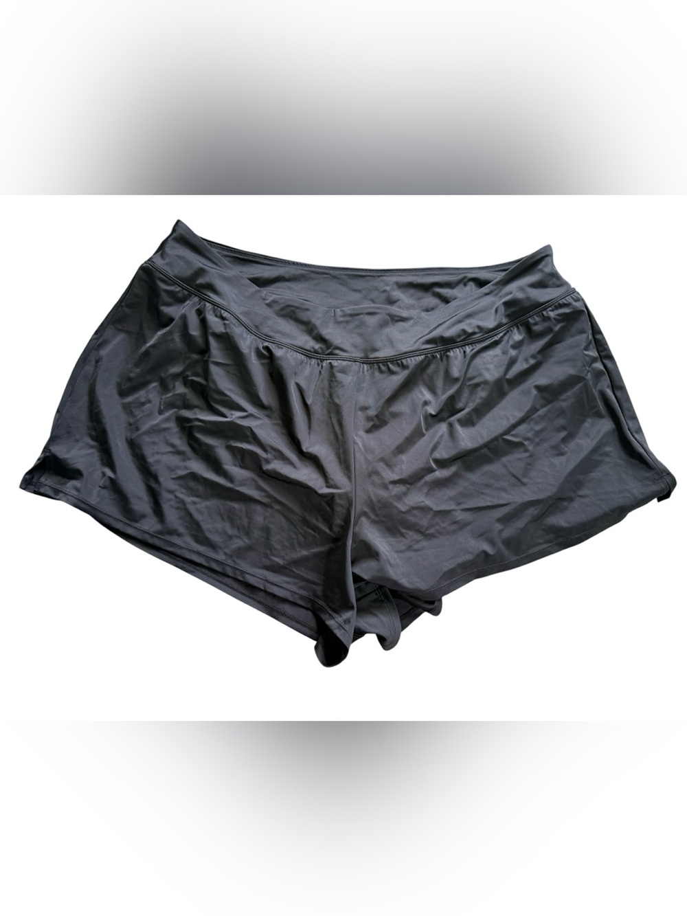 Swim Solutions Charcoal Black Swim Shorts with Inner Brief
